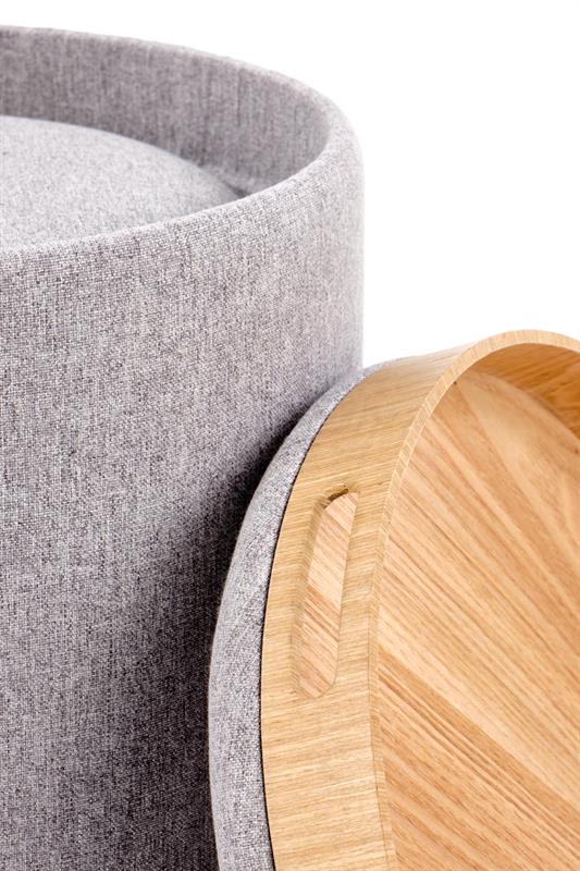 2-pak Sædepuf/Sidebord 'Aviko' - Grå