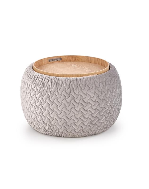 Sædepuf/Sidebord 'Bono' - Grå