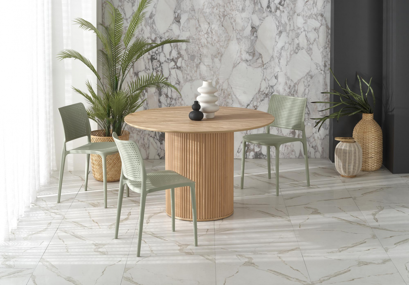 Spisebord 'Lopez' rundt 120cm - Natur
