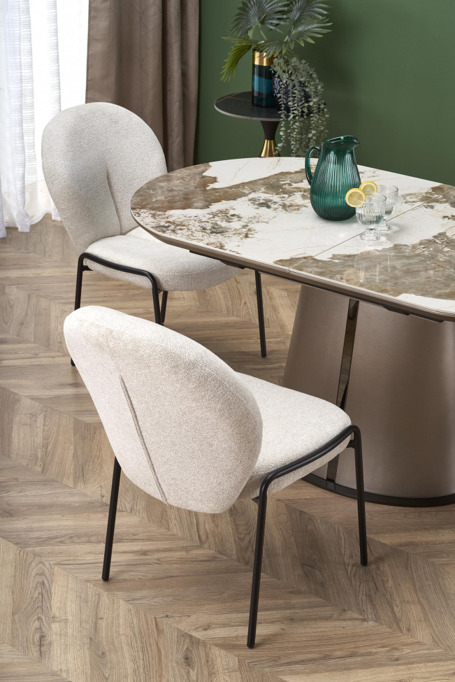 Spisebord 'Robinson' 160-200cm - Beige