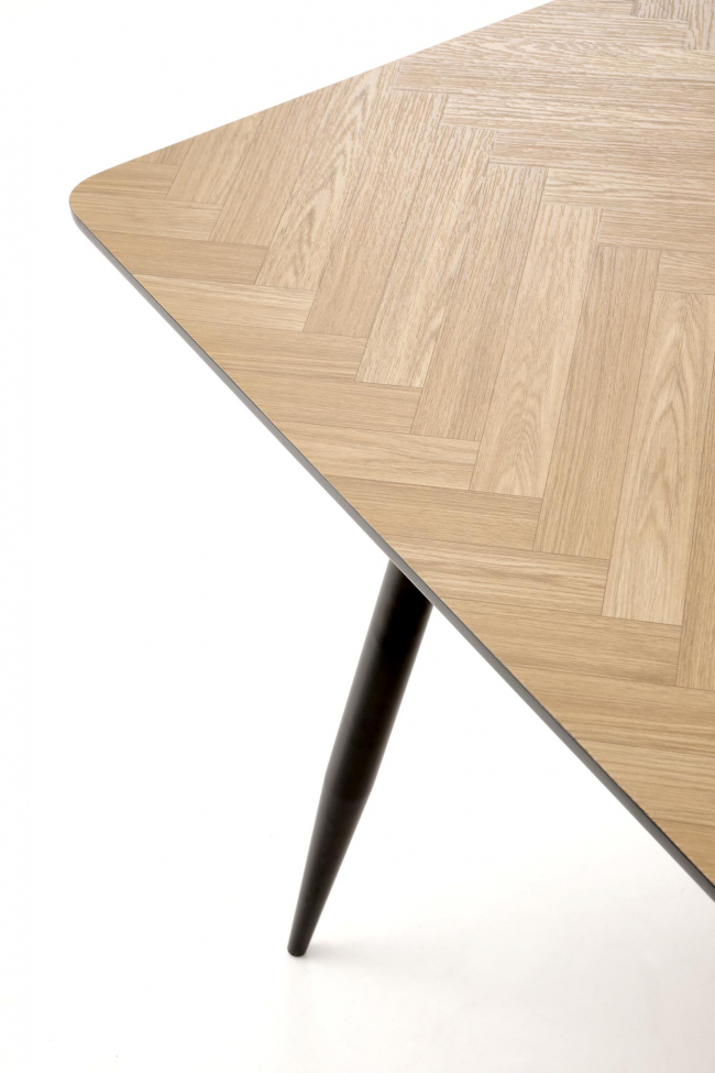 Spisebord 'Barto' 120cm - Natur/sort