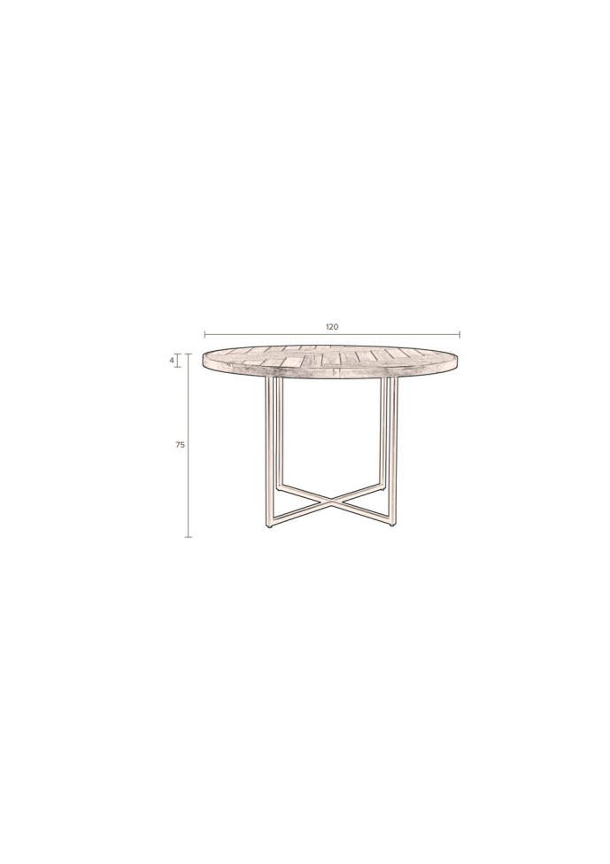 Spisebord 'Class' 120cm - Sort