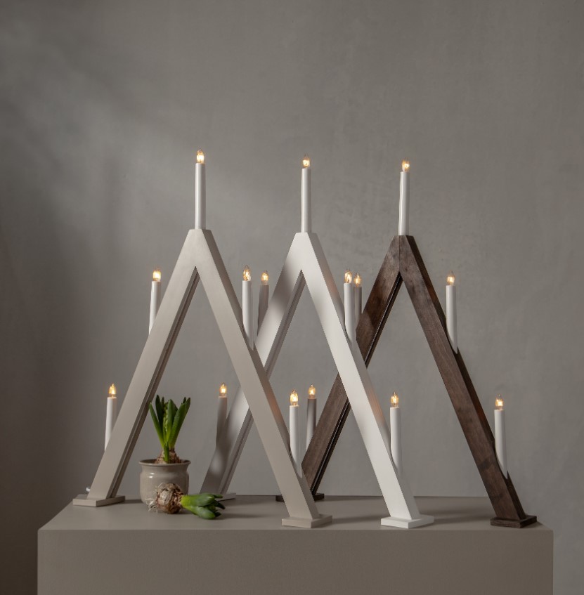 Adventsljusstage 'Albo' - Beige
