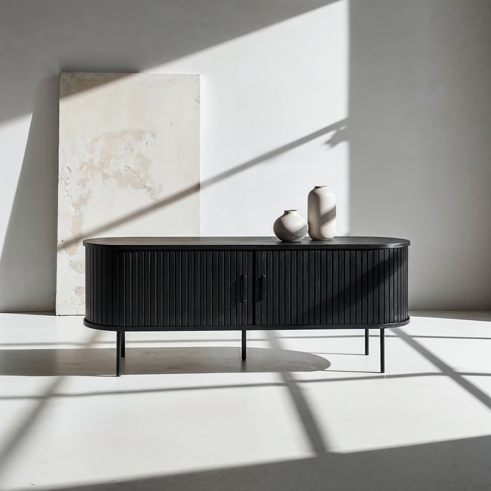 TV-bænk 'Holmvik' - Sort