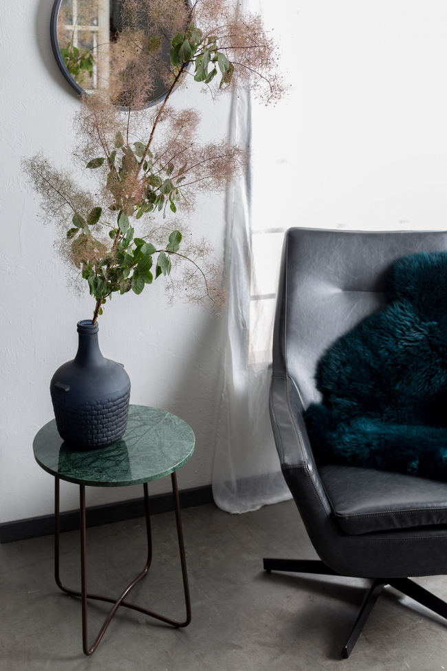 Sidetabel 'Emerald' - Sort/Grøn
