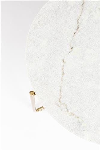 Sofabord 'Timpa' Rund 70cm - Marmor/Guld