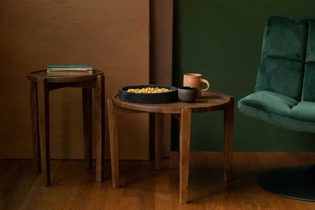 Sidebord 'Shane' 40x40 - Brun