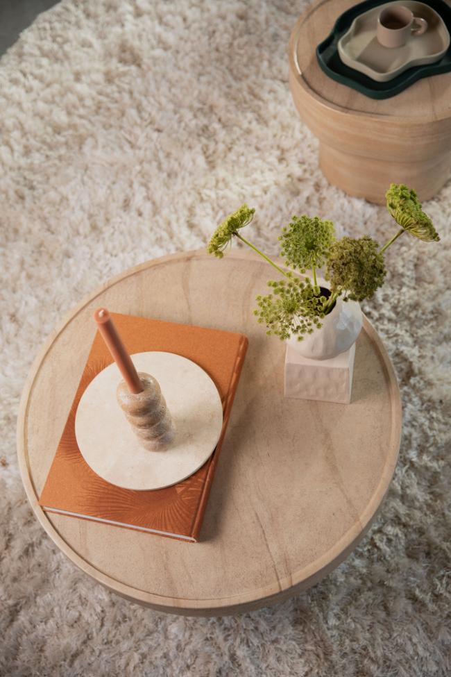 Sofabord 'Noble' Rund - Beige