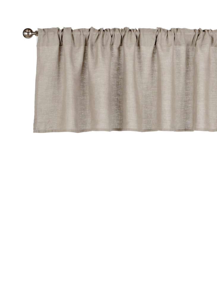 Gardinkappe 'Julie' 50x250 - Linned/Hvid