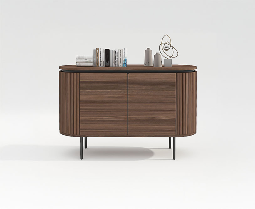 Sideboard 'Kärra' - Valnød/Svart