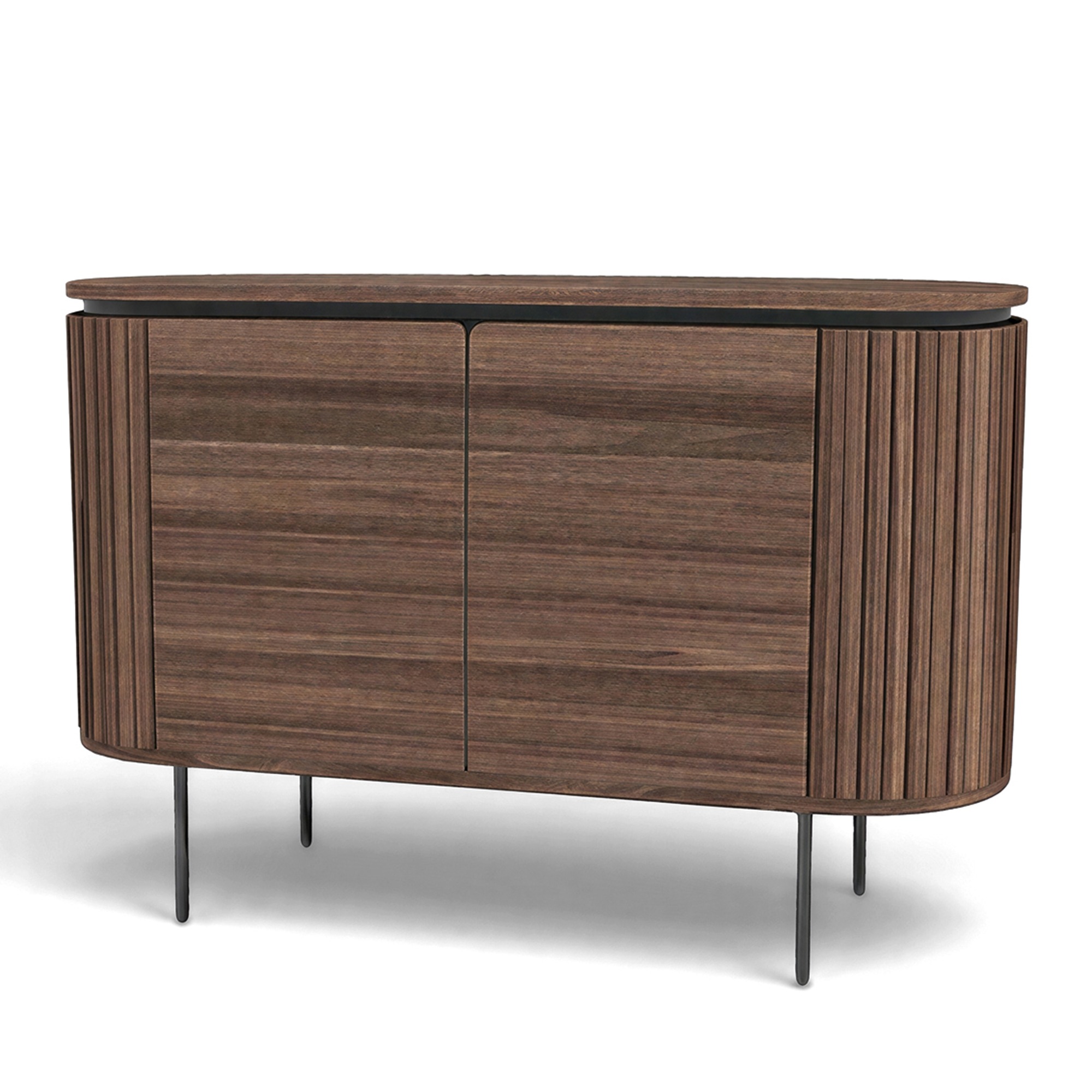 Sideboard 'Kärra' - Valnød/Svart