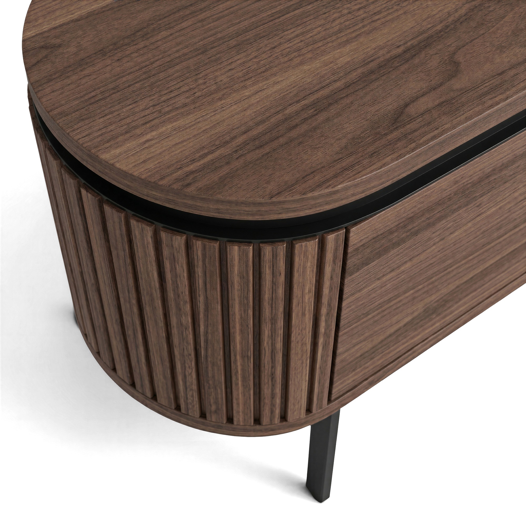 Sideboard 'Kärra' - Valnød/Svart