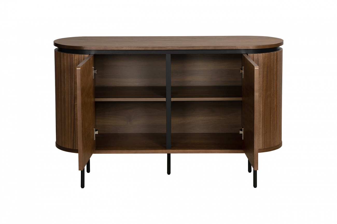 Sideboard 'K&auml;rra' - Valn&oslash;d/Svart