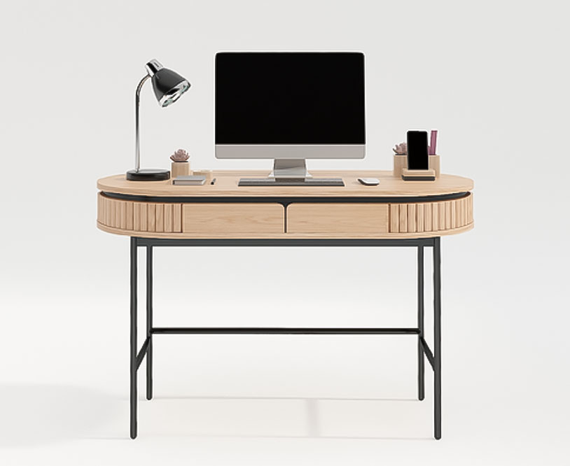 Skrivebord 'Fjällbacka' - Natur/Svart