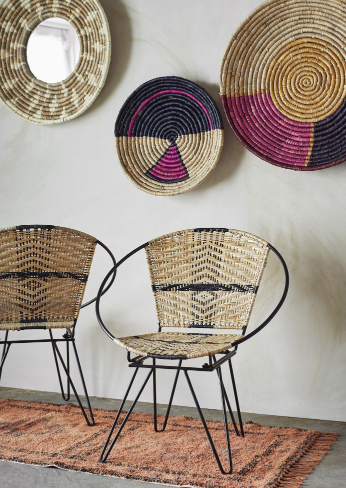 Loungestol 'Iron' - Sort/natur