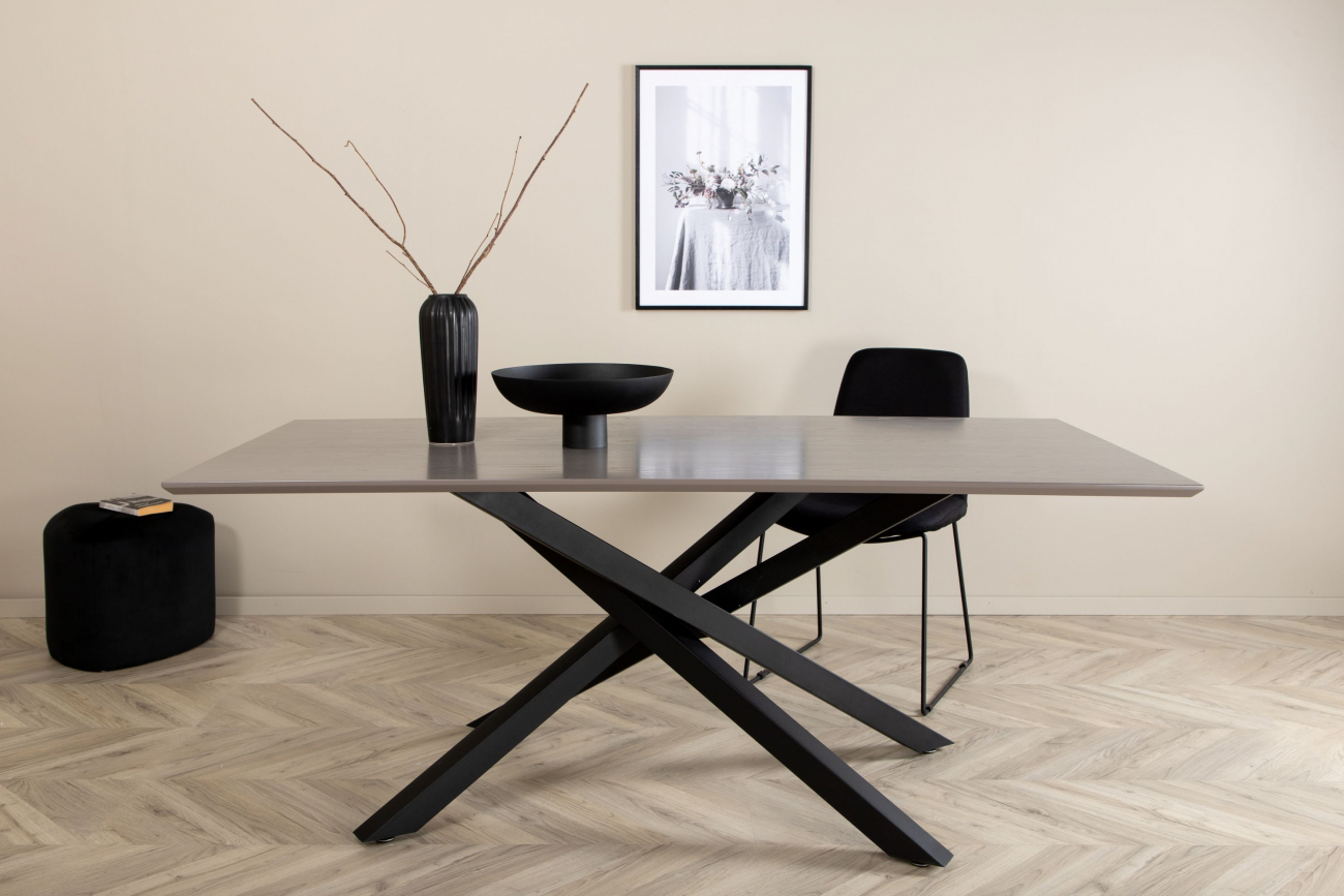 Spisebord 'Skellefteå' 180x90cm - Sort