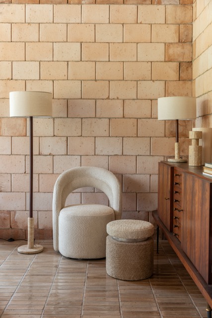 Lænestol 'Seina' 66x63 - Beige