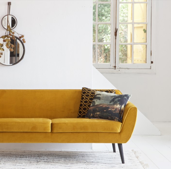 Sofa 'Rocco' - Okker/Sammet