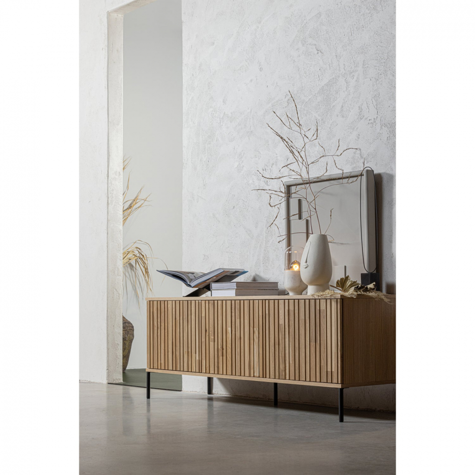 TV-bord ‘New Gravure’ 150 cm - Eg/Sort