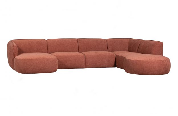 Sofa højre 'Polly' - Terrakotta