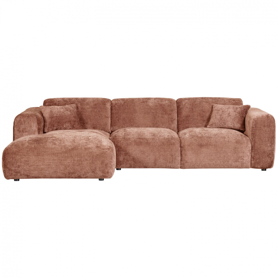 Sofa ‘Cloud’ 3-personers chaiselong venstre - Rosabrun