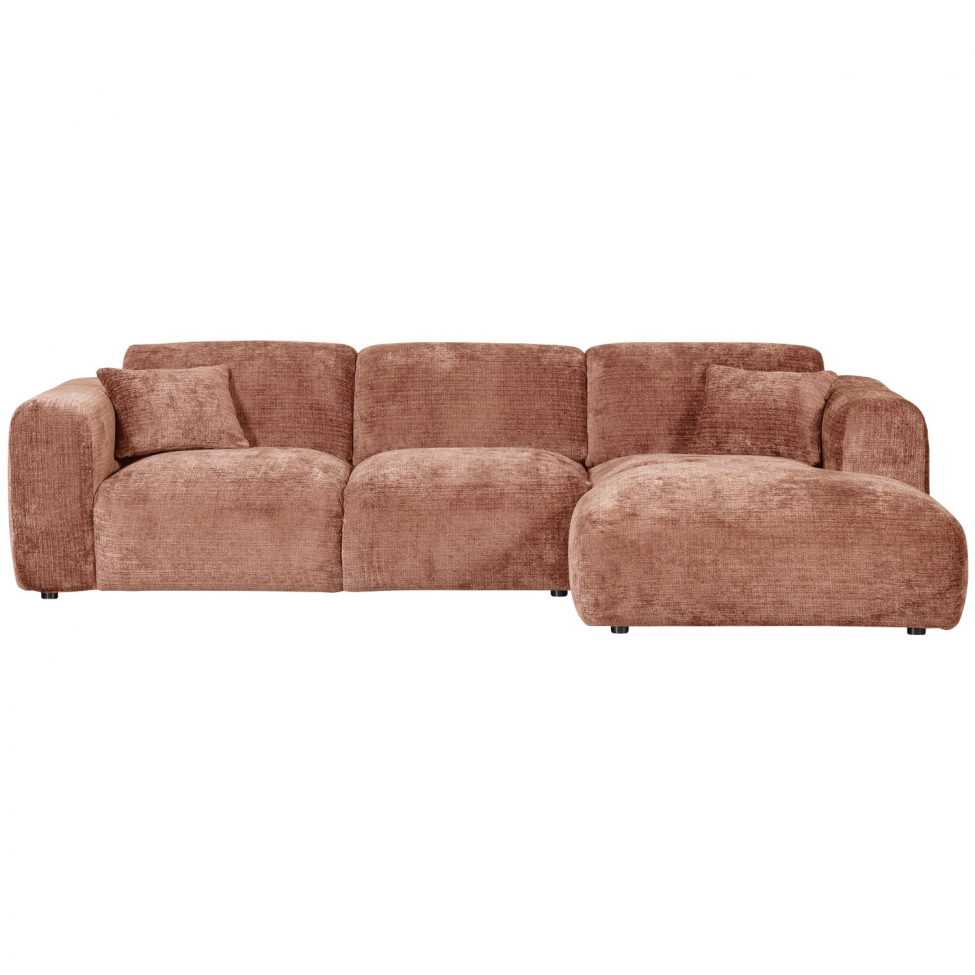 Sofa ‘Cloud’ 3-personers chaiselong højre - Rosa/brun