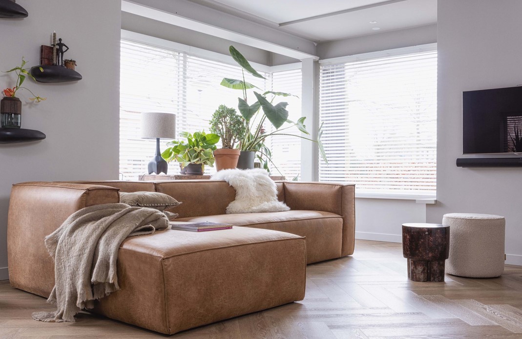 Hjørnesofa 'Bean' - Cognac