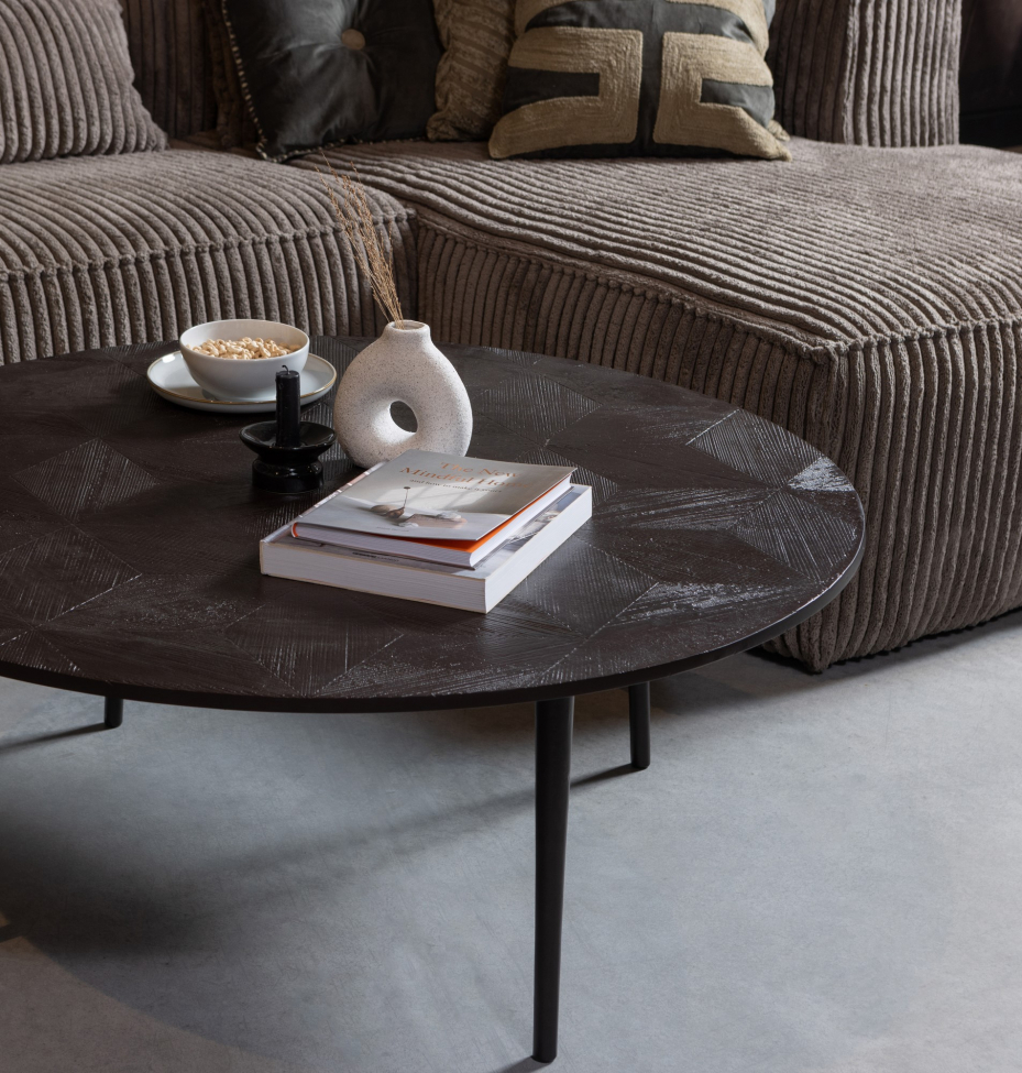 Sofa 'Bean' 4-sæder - Brun/Manchester