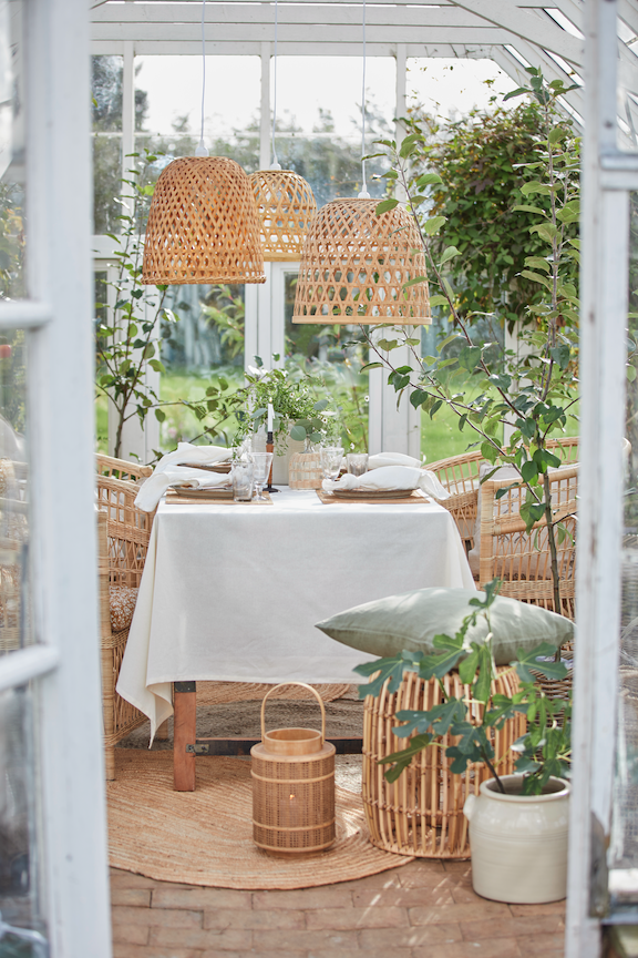Puf 'Sol' - Rattan 