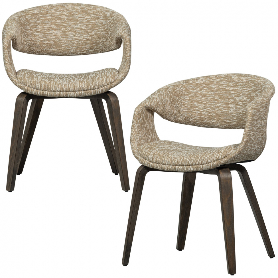 Spisestol ‘Yossi’ - Beige/Mørkebrun