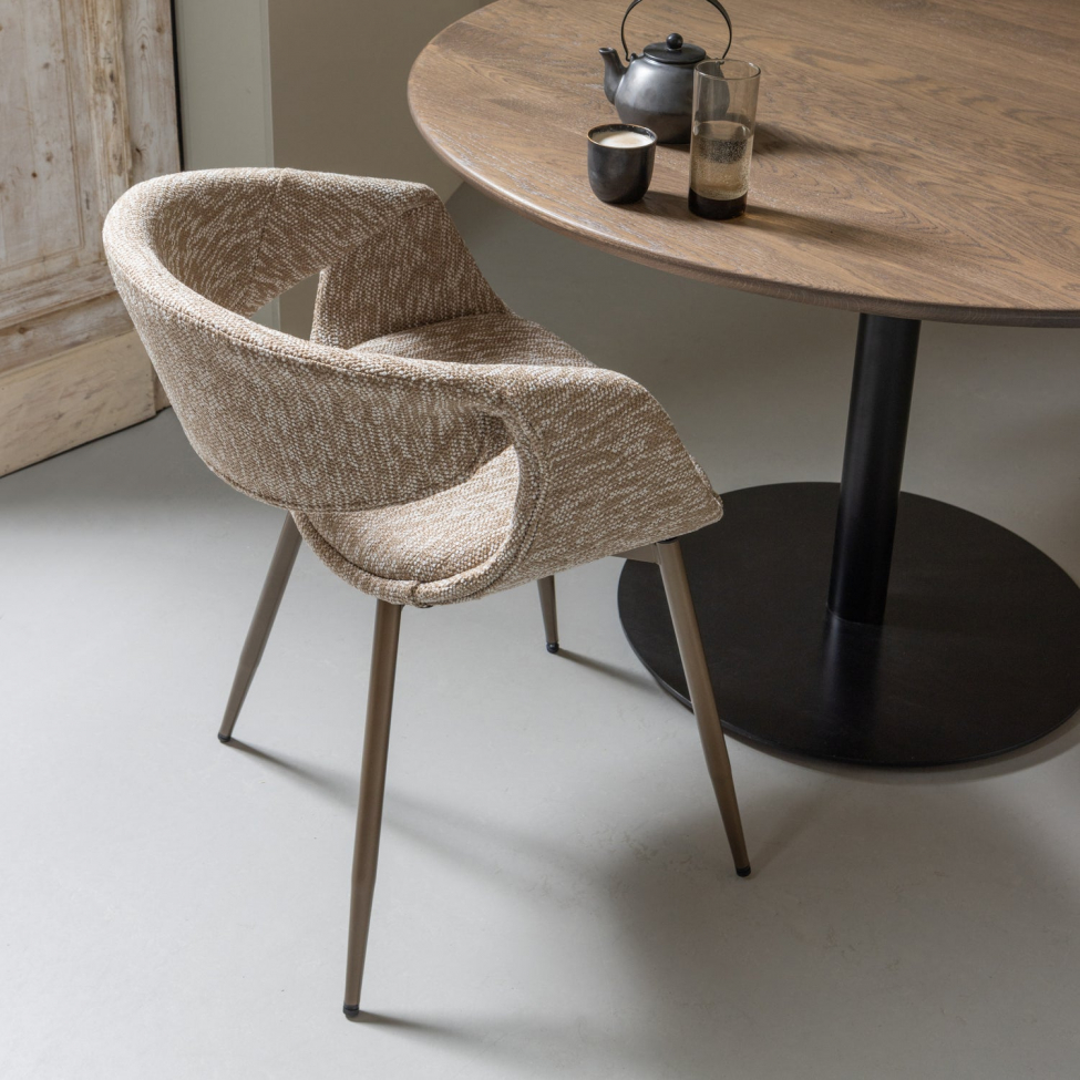 Spisestol ‘Yossi’ - Beige/Kobber
