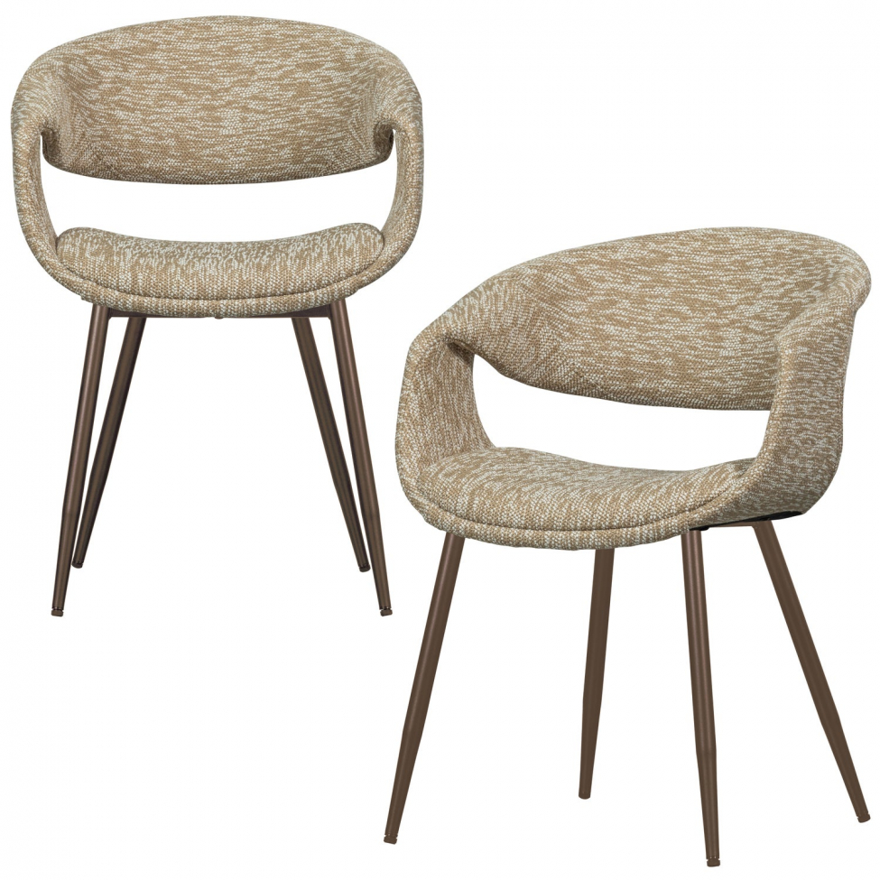 Spisestol ‘Yossi’ - Beige/Kobber
