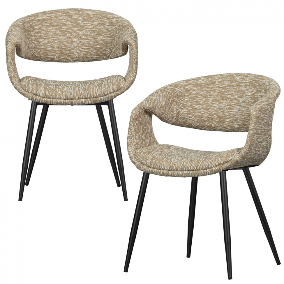 Spisestol ‘Yossi’ - Beige/Sort