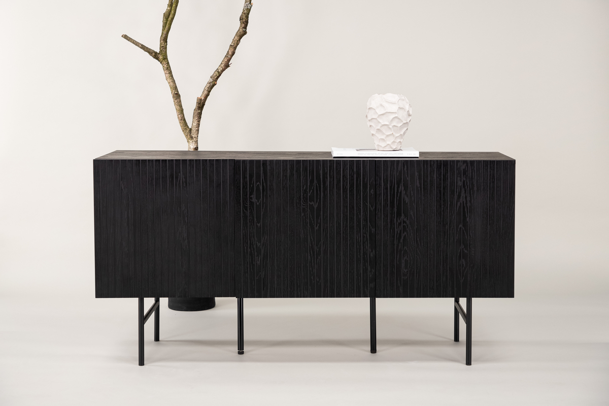 Skab 'Björkön' 150x75 - Sort