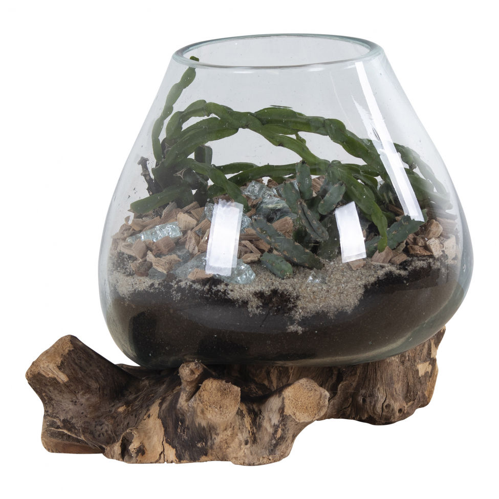 Dekoration 'Waterdrop' - Træ/Glas
