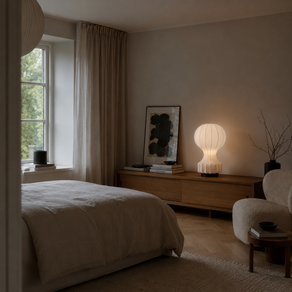 Lampe 'Senigallia' L - Hvid/Sort