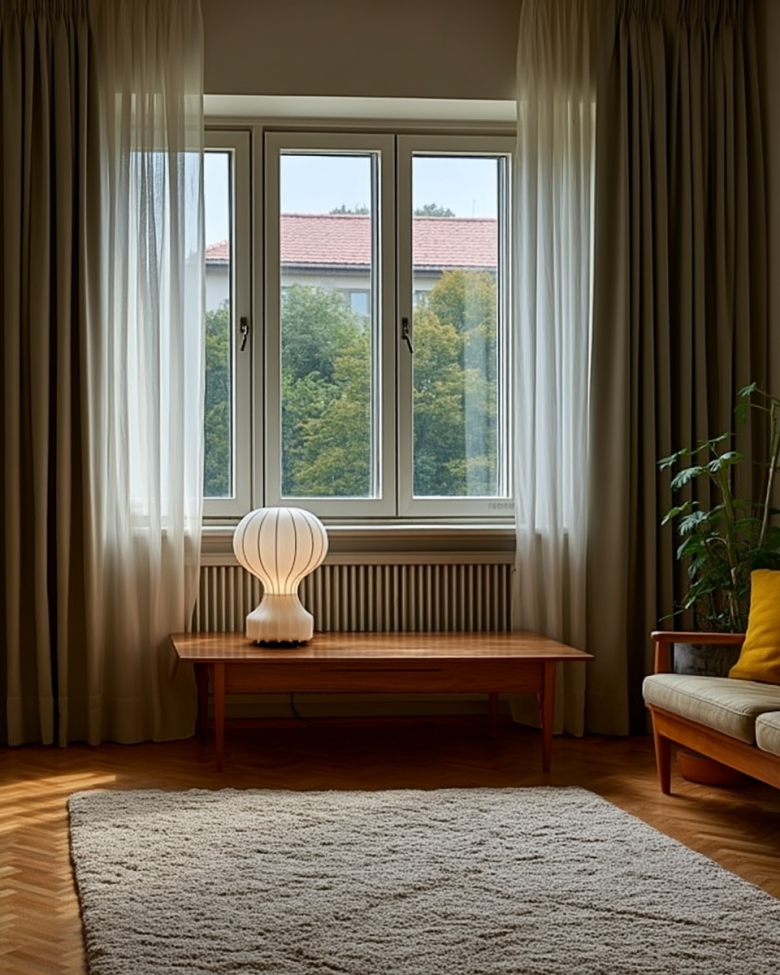 Lampe 'Senigallia' M - Hvid/Sort