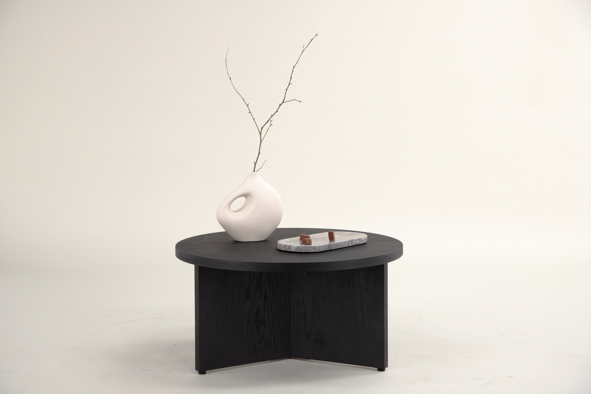 Sofabord 'Smögen' Rund 85cm - Sort