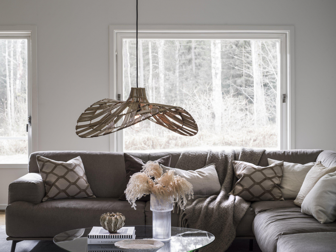 Loftlampe 'Wella' 81cm - Natur
