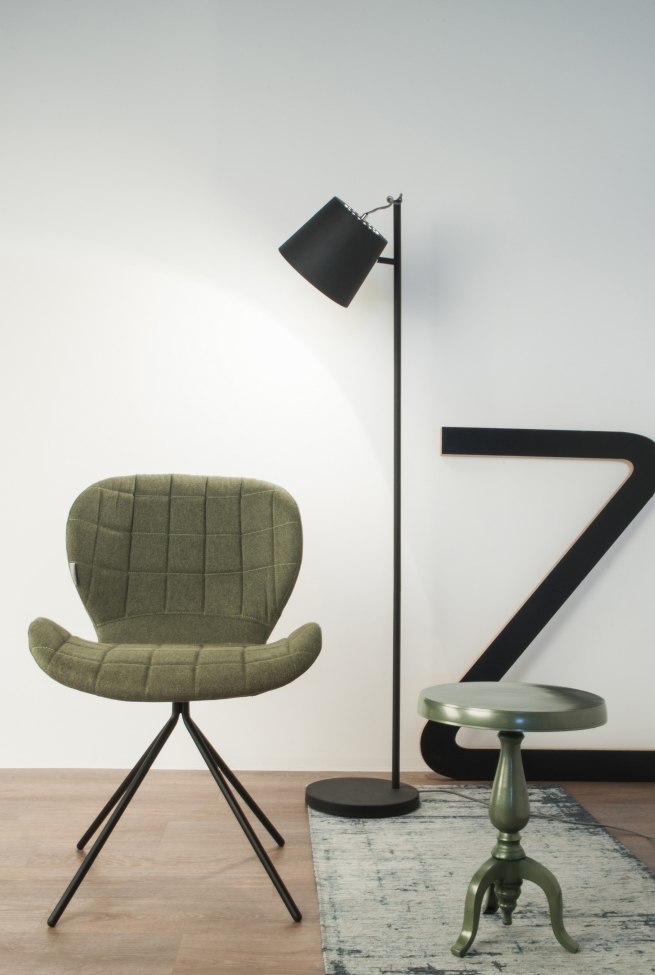 Gulvlampe 'Buckle Head' - Sort