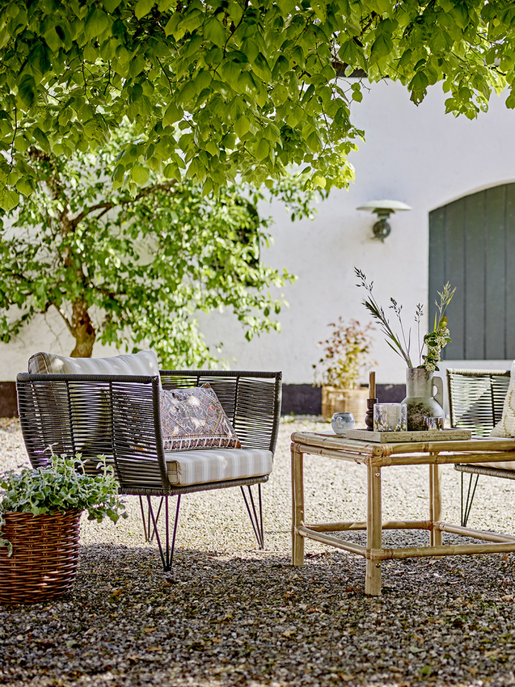 Loungestol 'Mundo' - Sort/Beige