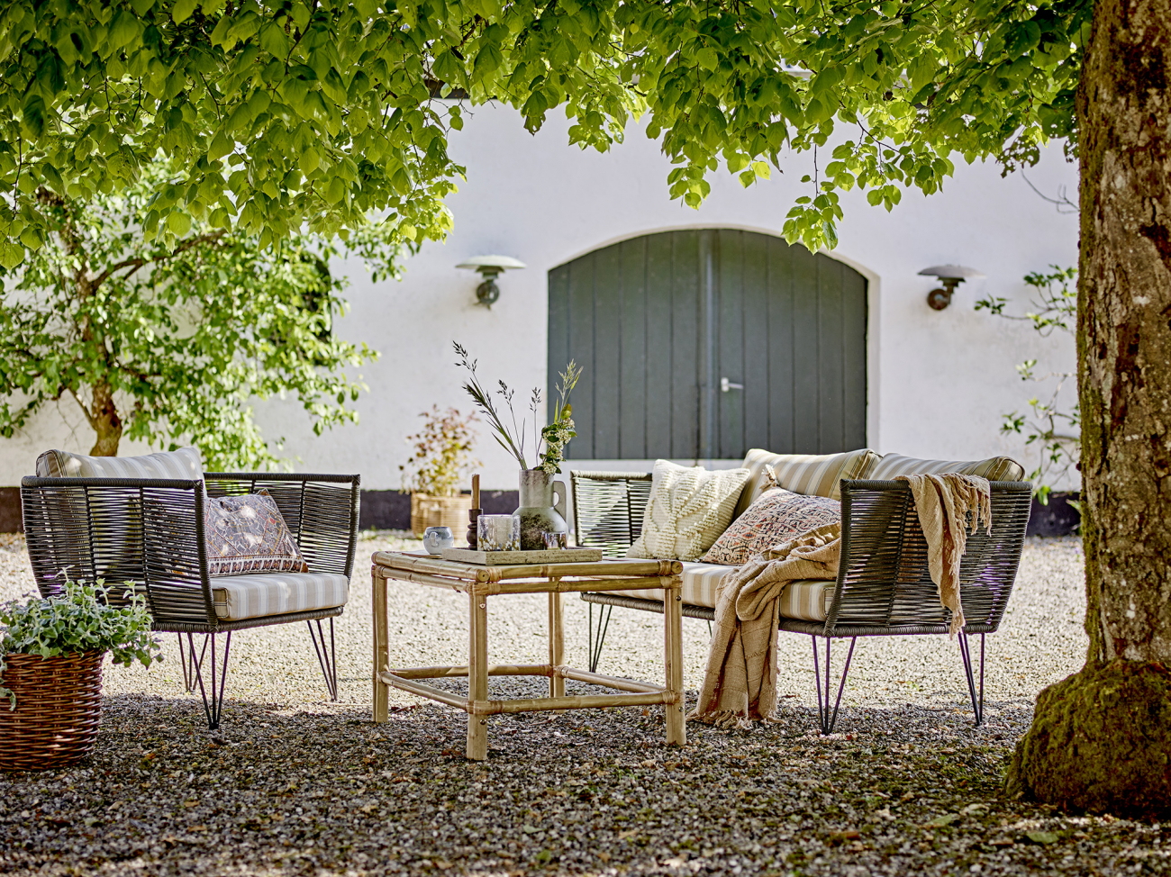 Loungestol 'Mundo' - Sort/Beige