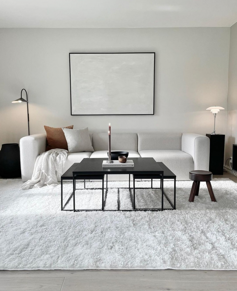 Tæppe 'Cosy' 200x300cm - Hvid