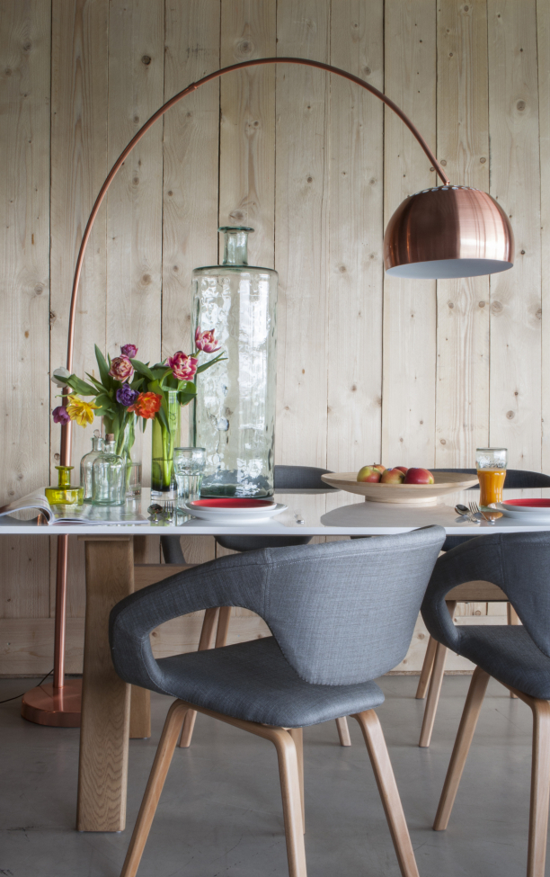Gulvlampe 'Bow' - Kobber