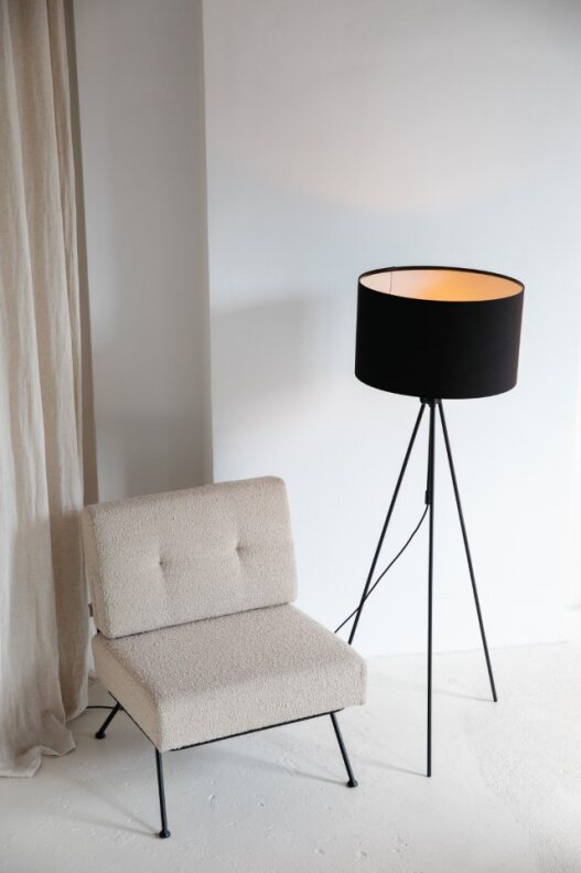 Gulvlampe 'Lesley' - Sort