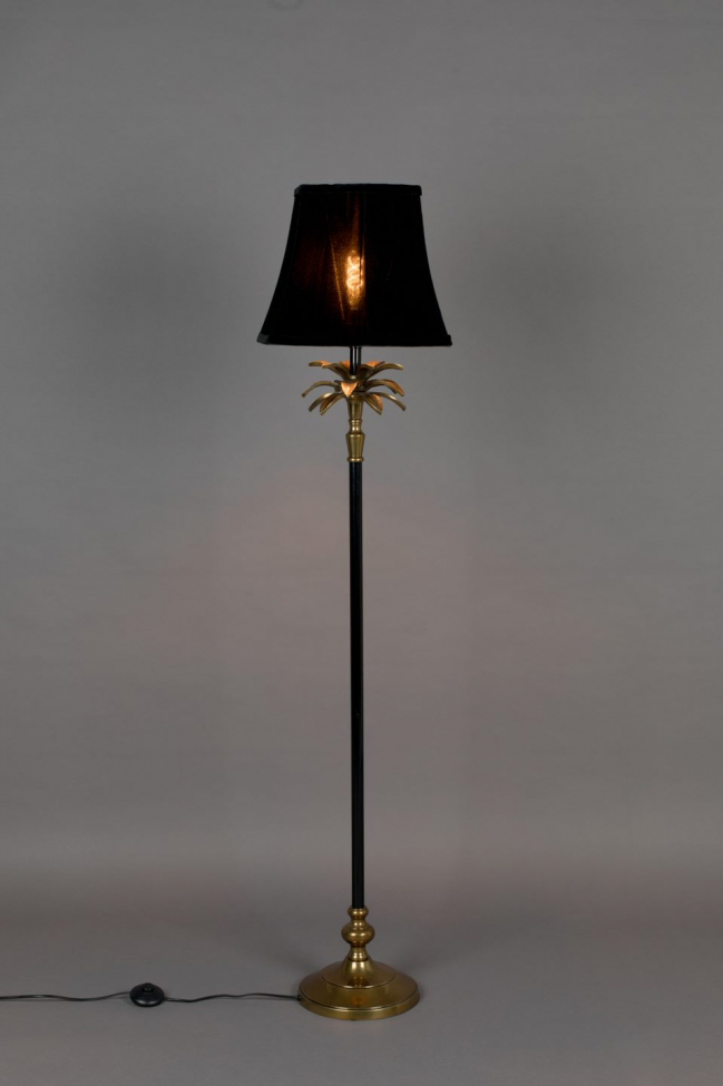 Gulvlampe 'Cresta' - Sort/Messing