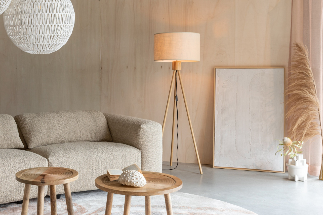 Gulvlampe 'Bamboo' - Natur