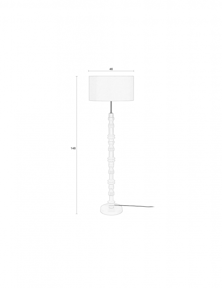 Gulvlampe 'Totem' 46x46 - Orange