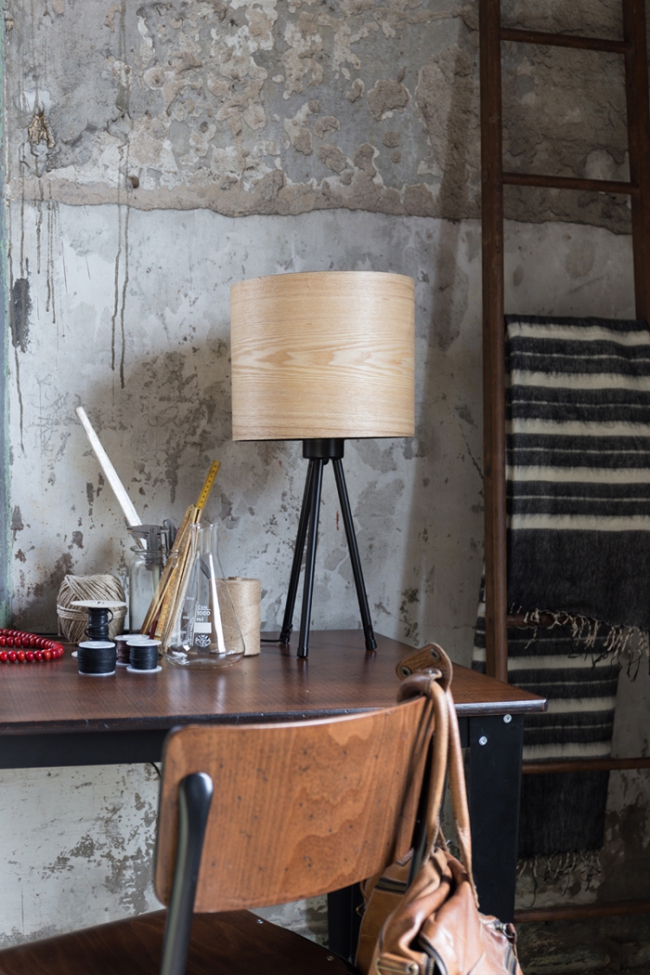 Bordlampe 'Woodland' - Sort/Natur