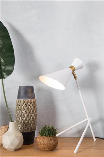 Bordlampe 'Shady' - Hvid